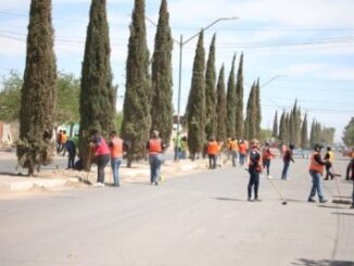Realizan labores de limpieza en la 20 de Noviembre