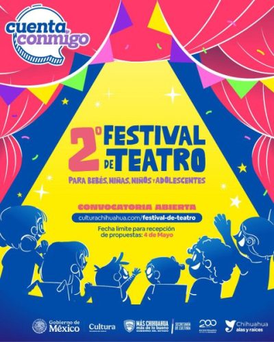 Invita Cultura a compañías teatrales a participar en la convocatoria del 2° Festival de Teatro para Bebés, Niñas, Niños y Adolescentes