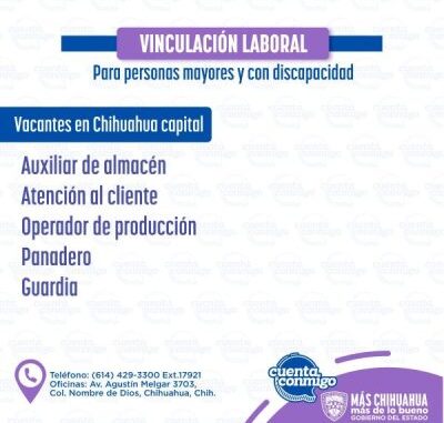 Presenta SDHyBC nuevas oportunidades laborales para adultos mayores y personas con discapacidad