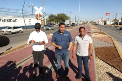 Camellón del eje vial Juan Gabriel luce rehabilitado